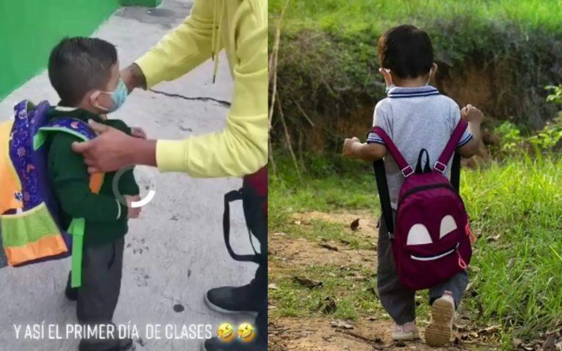 Estudiante de kínder se cae por el peso de su mochila, ¿cuánto es lo máximo que deben cargar